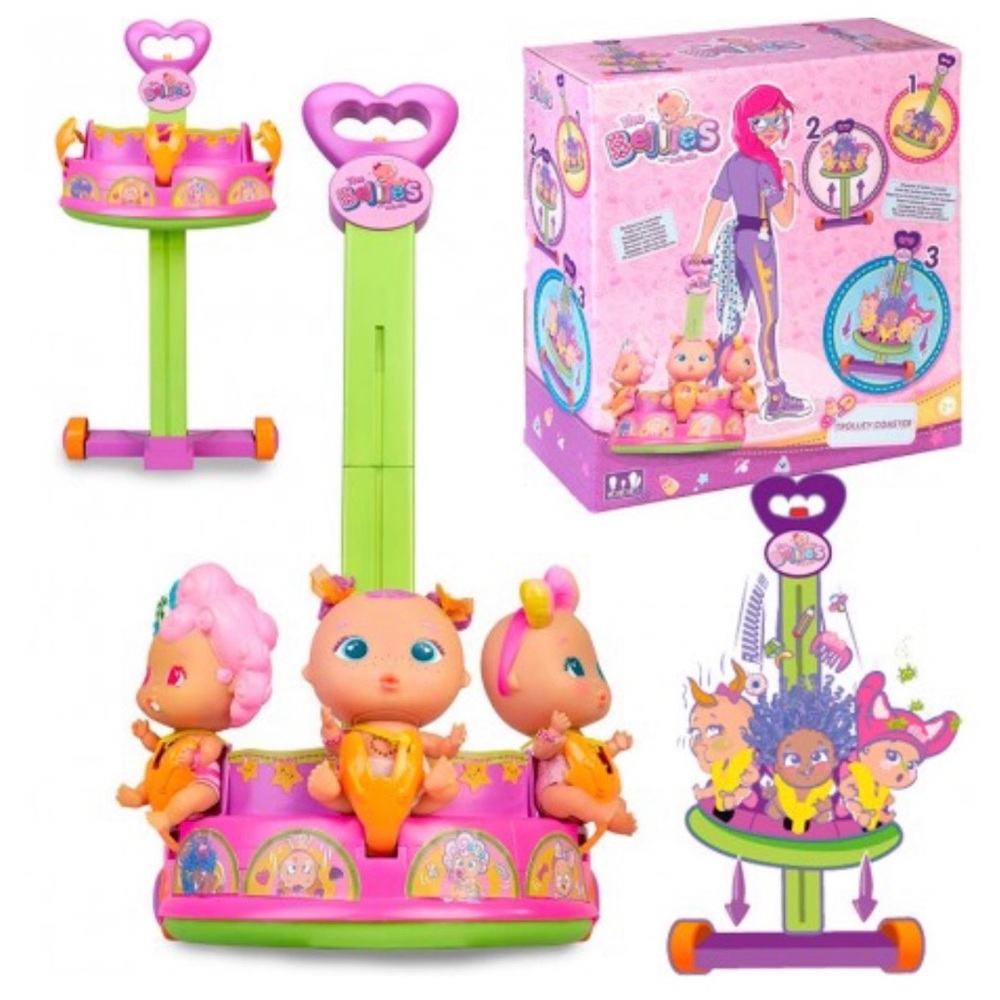 The Bellies from Bellieville Trolley Coaster Interactive Doll Carousel Playset